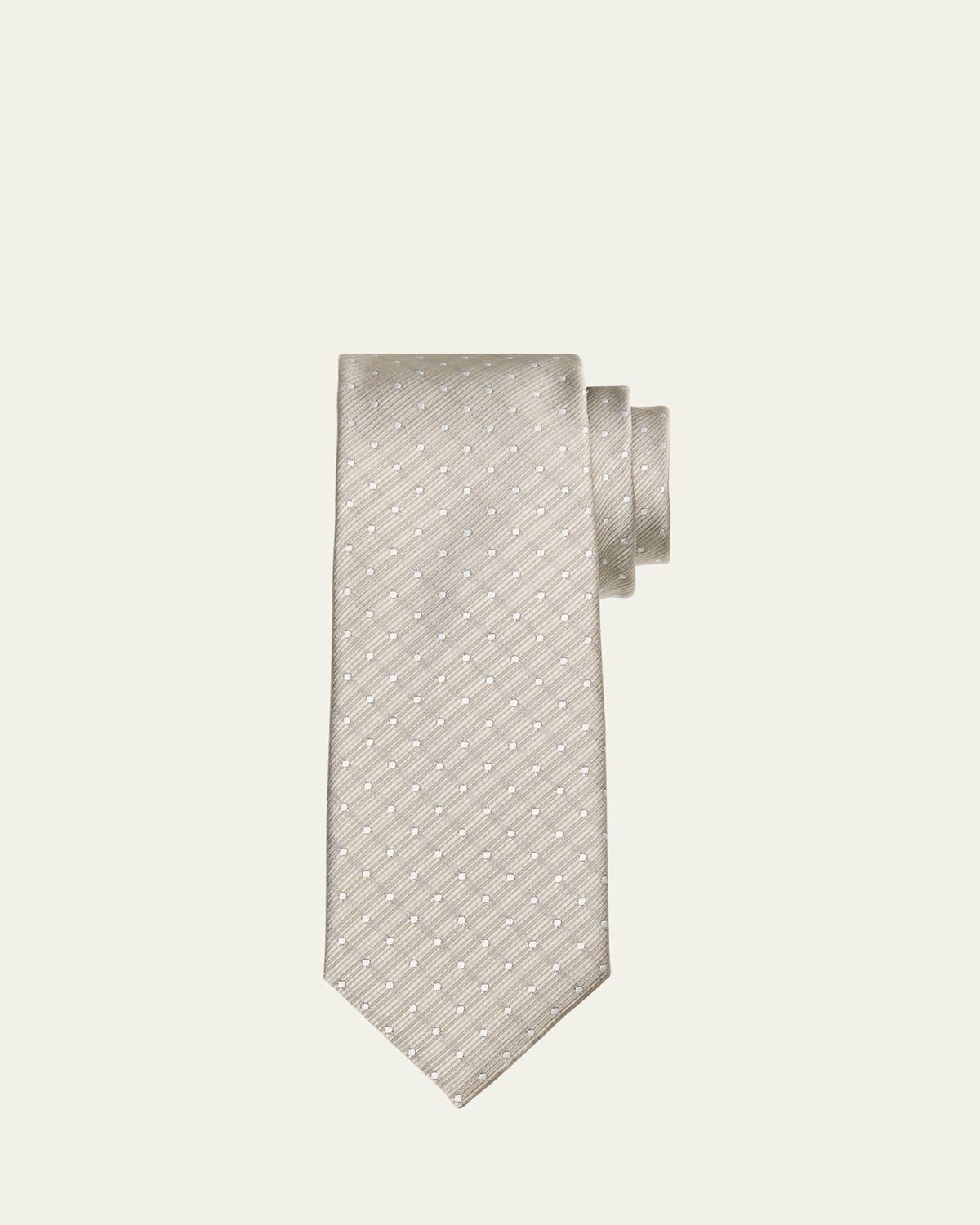 Mens Micro-Dot Silk Tie Product Image