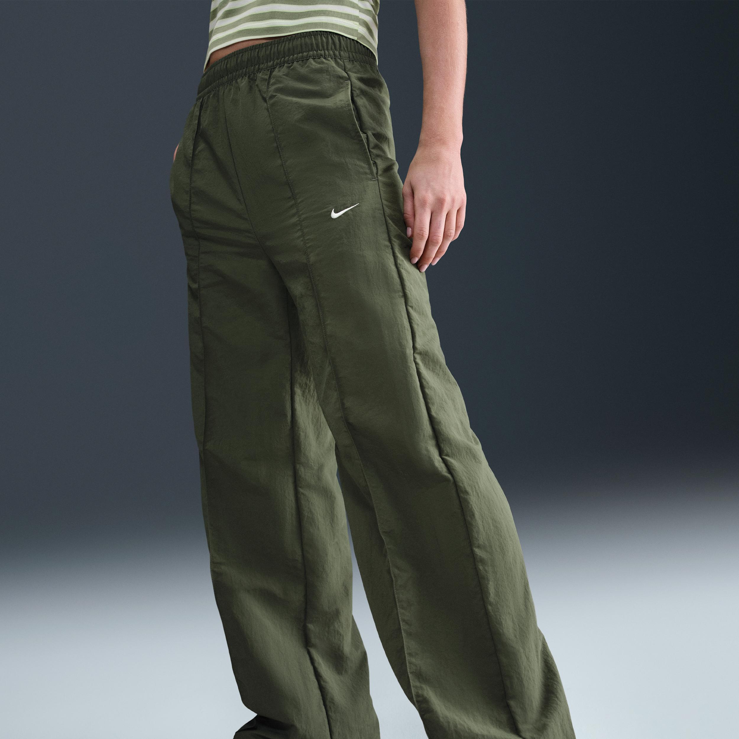 Womens Nike Sportswear Everything Wovens Mid-Rise Open-Hem Pants | FQ3588-222 Product Image