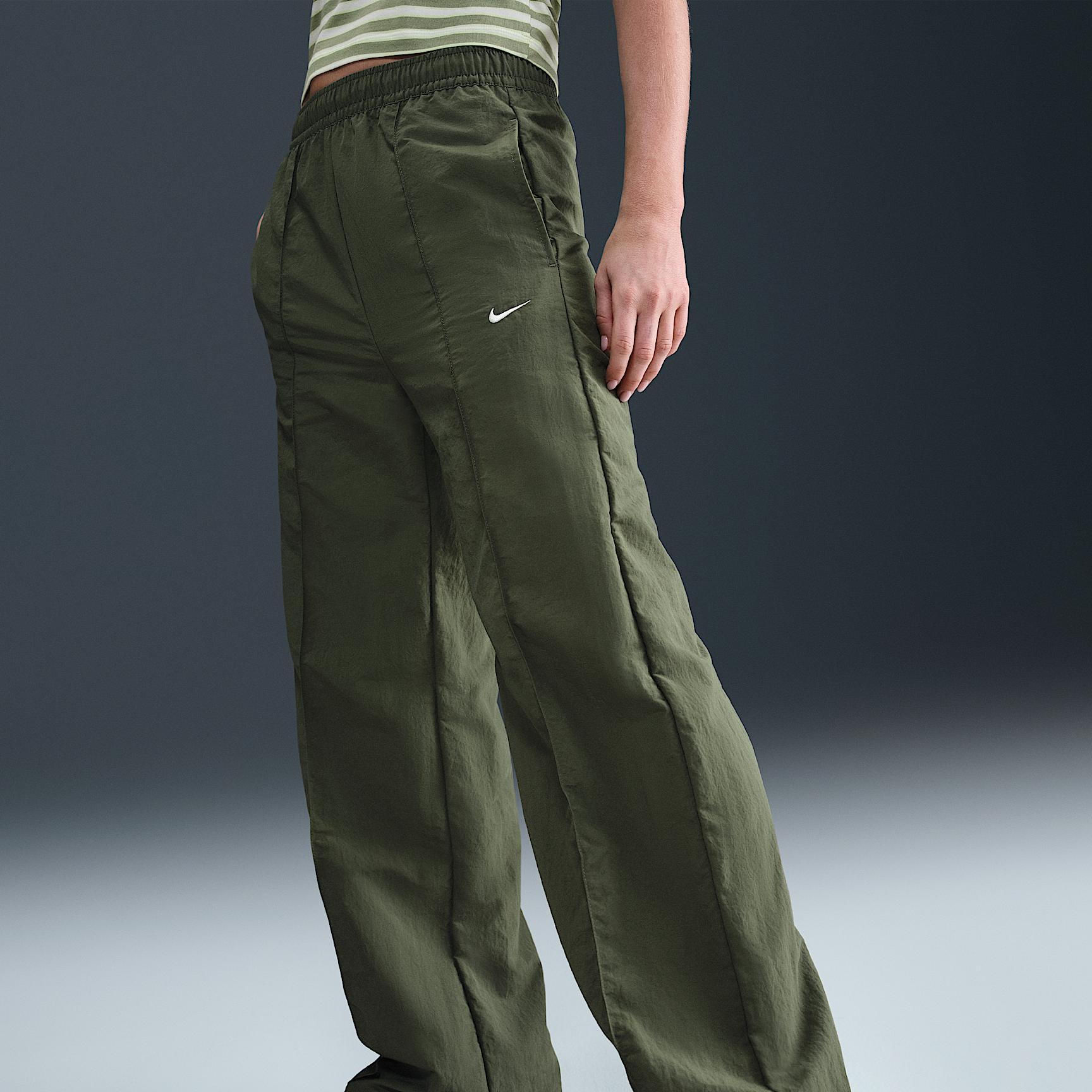 Womens Nike Sportswear Everything Wovens Mid-Rise Open-Hem Pants | FQ3588-222 Product Image