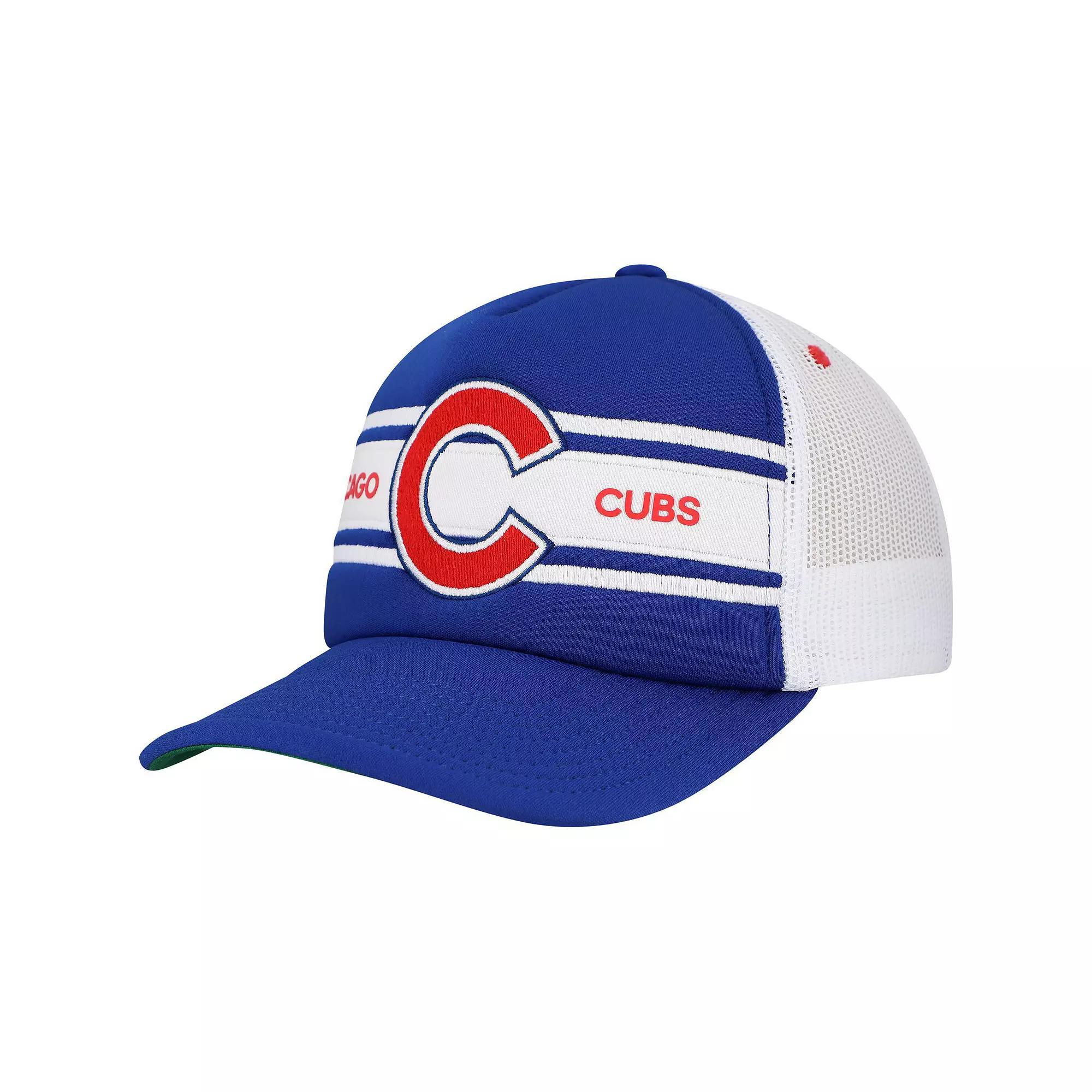 Men's   Royal Chicago Cubs Sideline Trucker Adjustable Hat, Blue Product Image