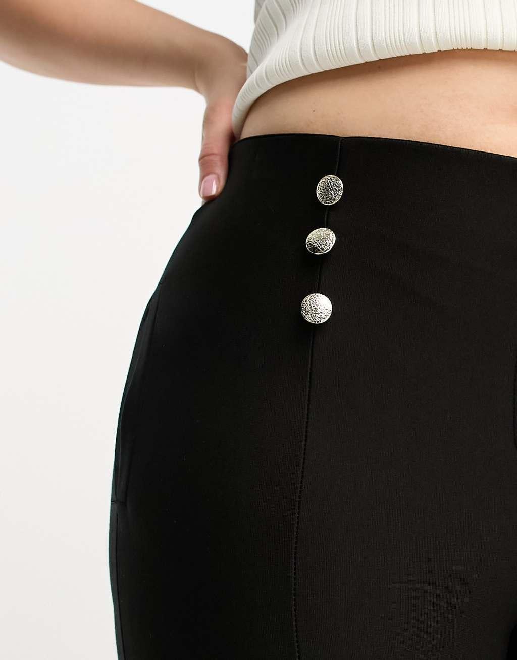 ASOS DESIGN Curve military button peg pants Product Image