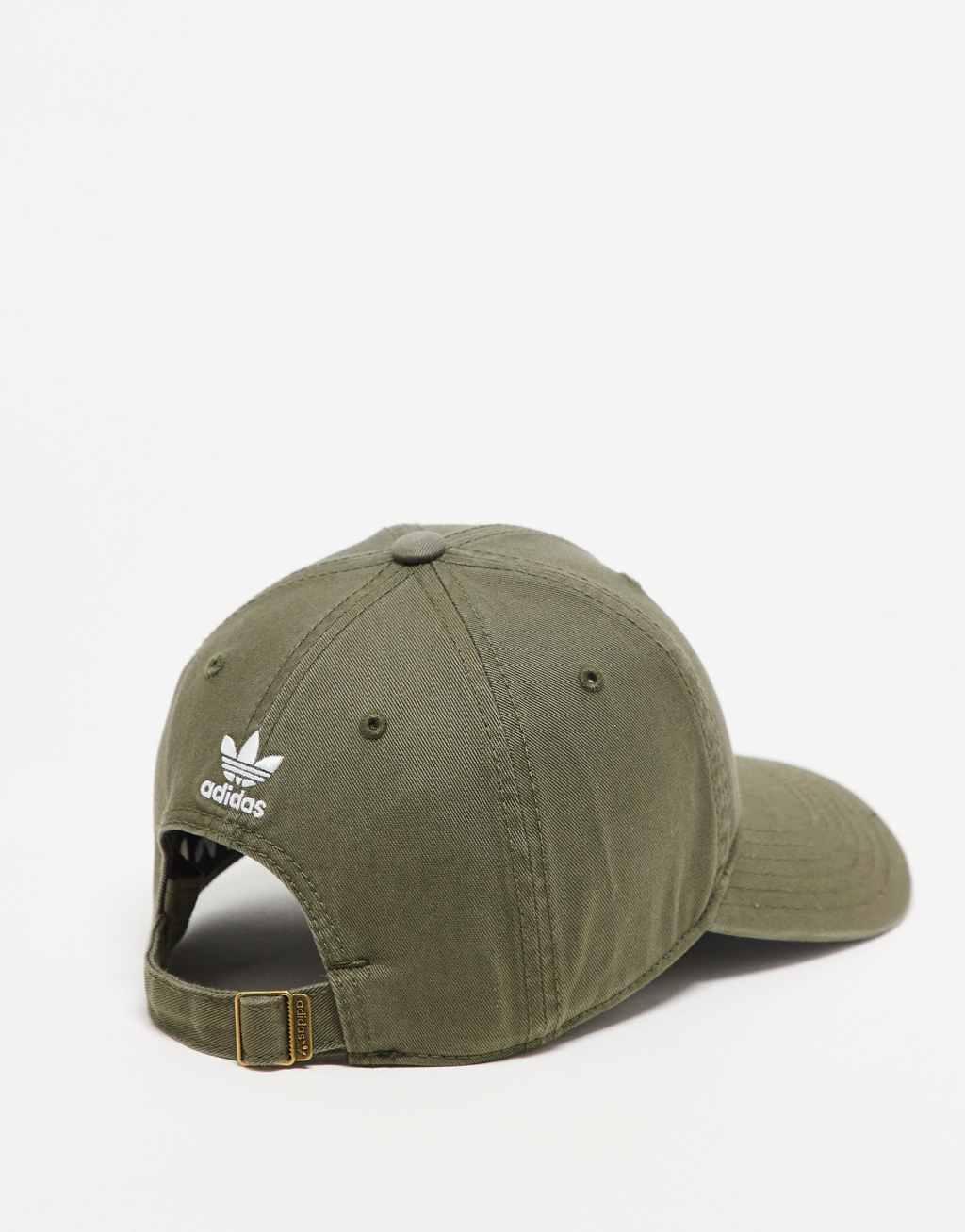 adidas Originals relaxed strapback cap in khaki Product Image