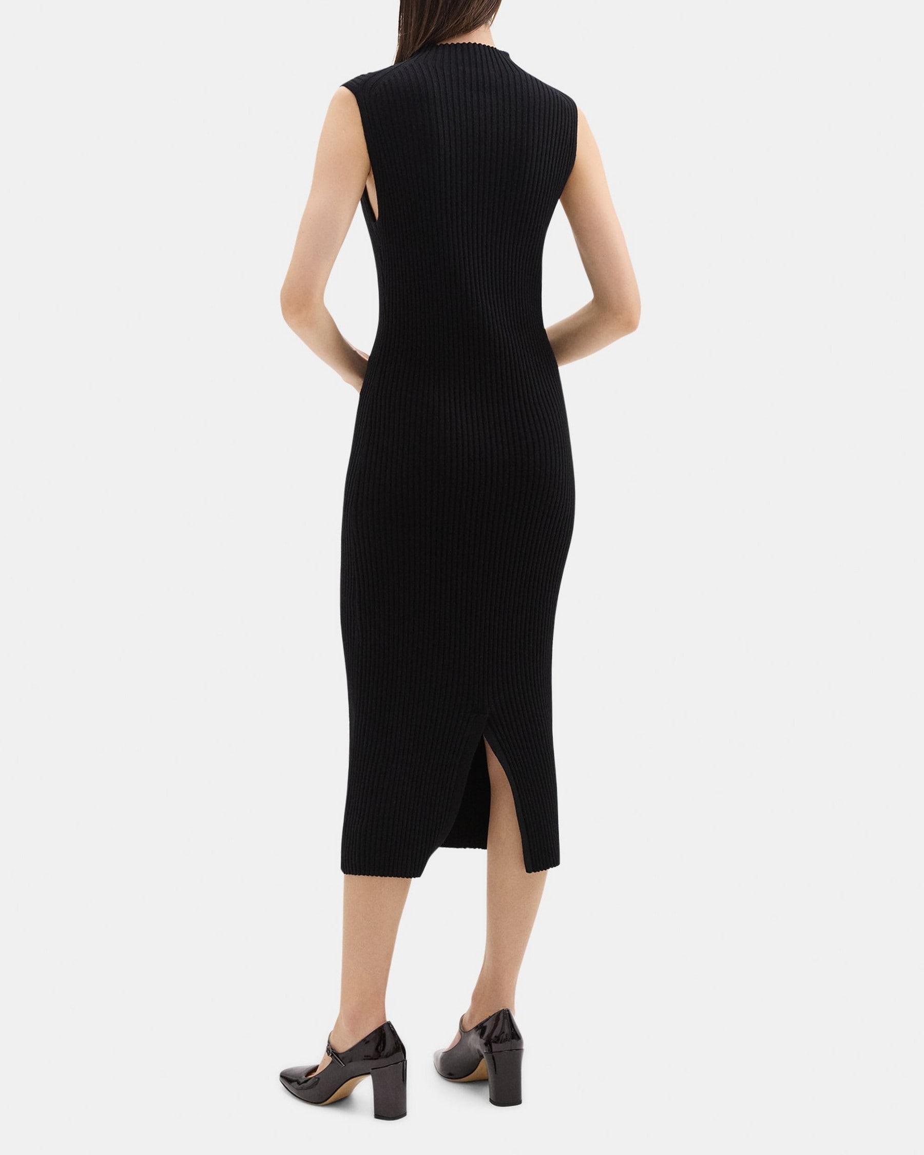 Turtleneck Midi Dress in Fine Merino Wool Product Image