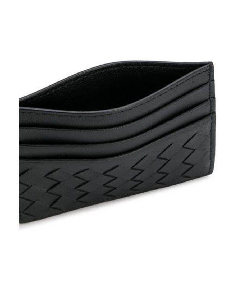 BOTTEGA VENETA Intrecciato Credit Card Case In Black Product Image