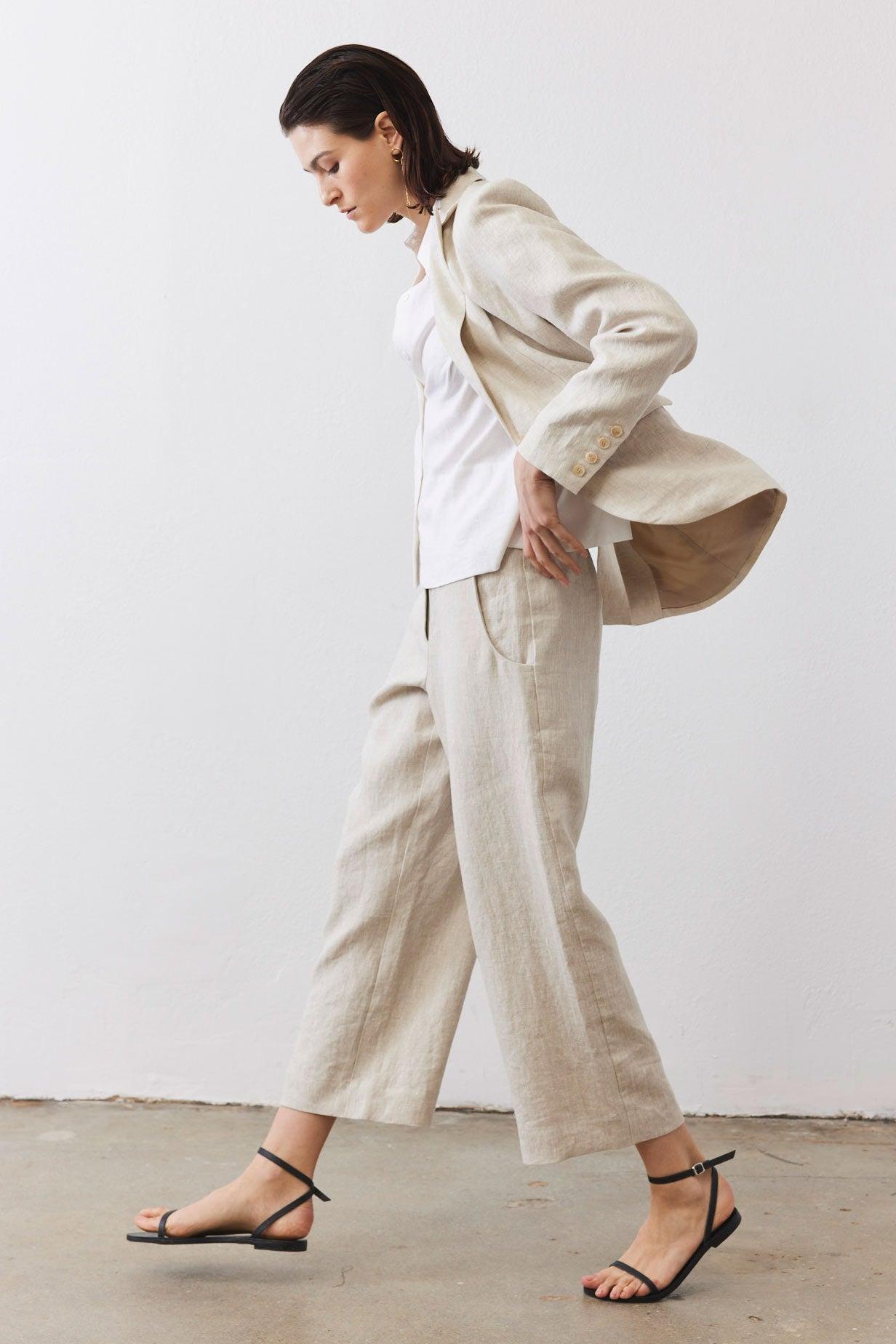 Linen A-Line Pants Product Image