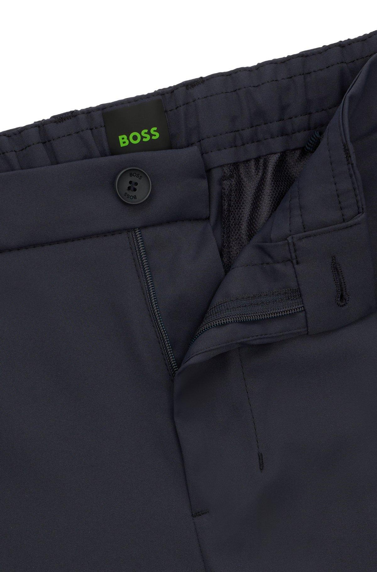 Regular-fit chinos with hidden drawcord and tapered leg Product Image