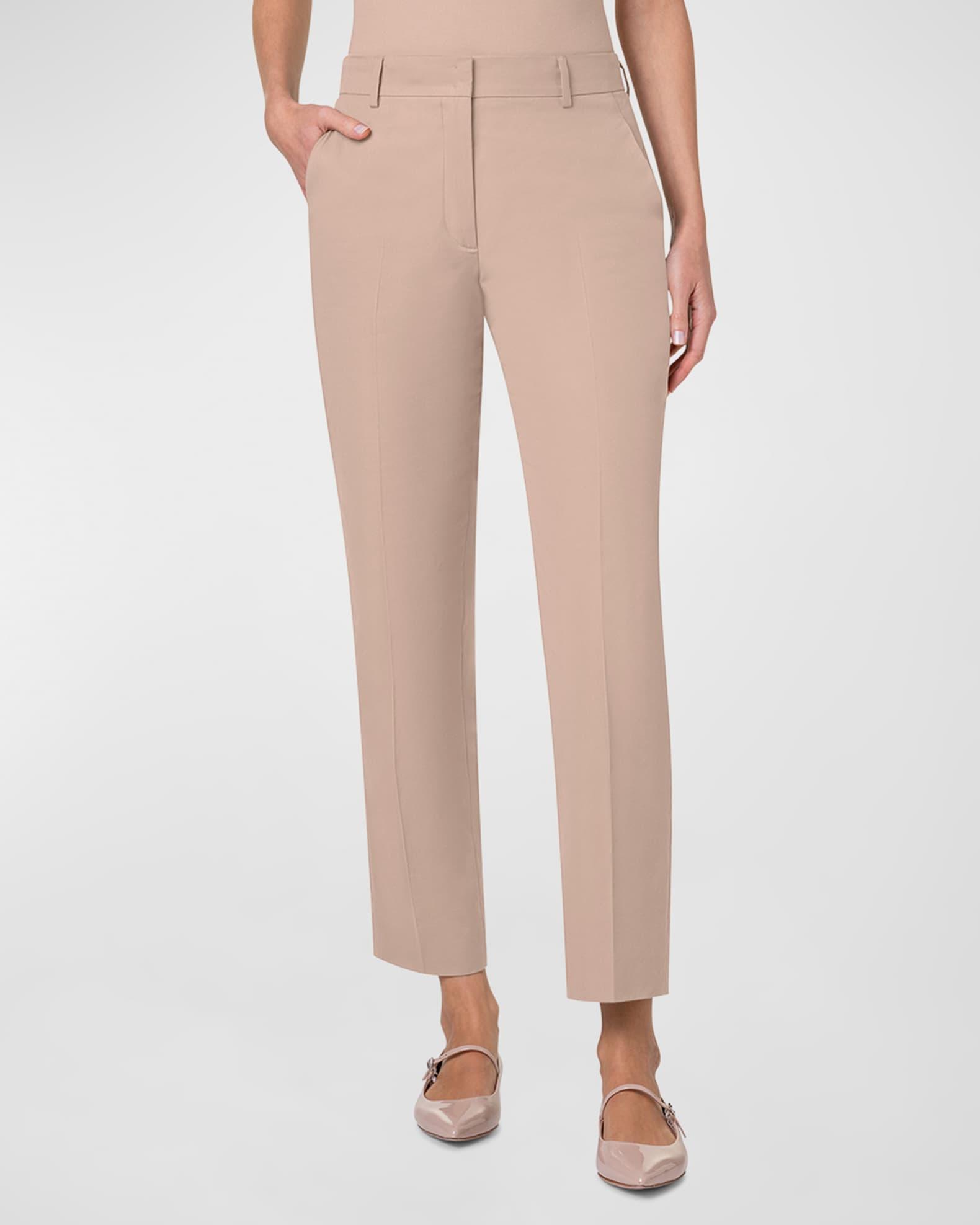Flavin Cotton Techno Gabardine Tapered-Leg Ankle Pants Product Image