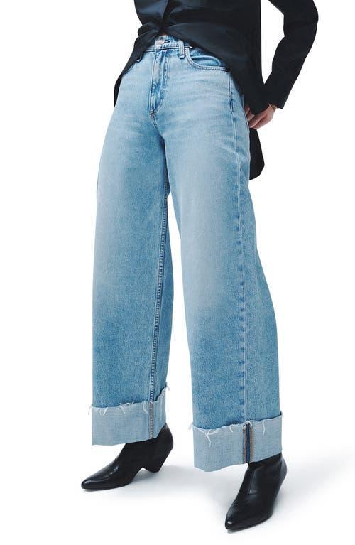 rag & bone Sofie High Rise Wide Leg Cuffed Jeans in Mari Product Image