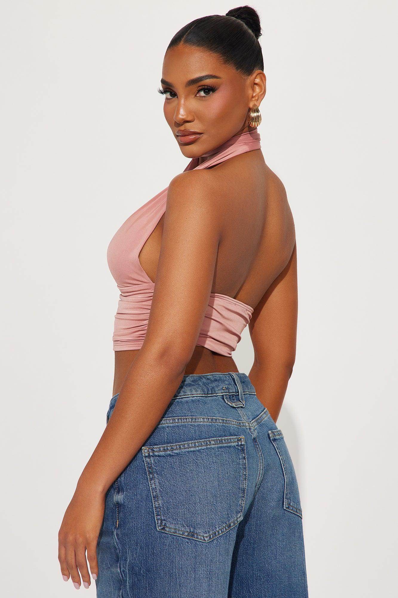 It's Cocktail Hour Halter Top - Blush Product Image