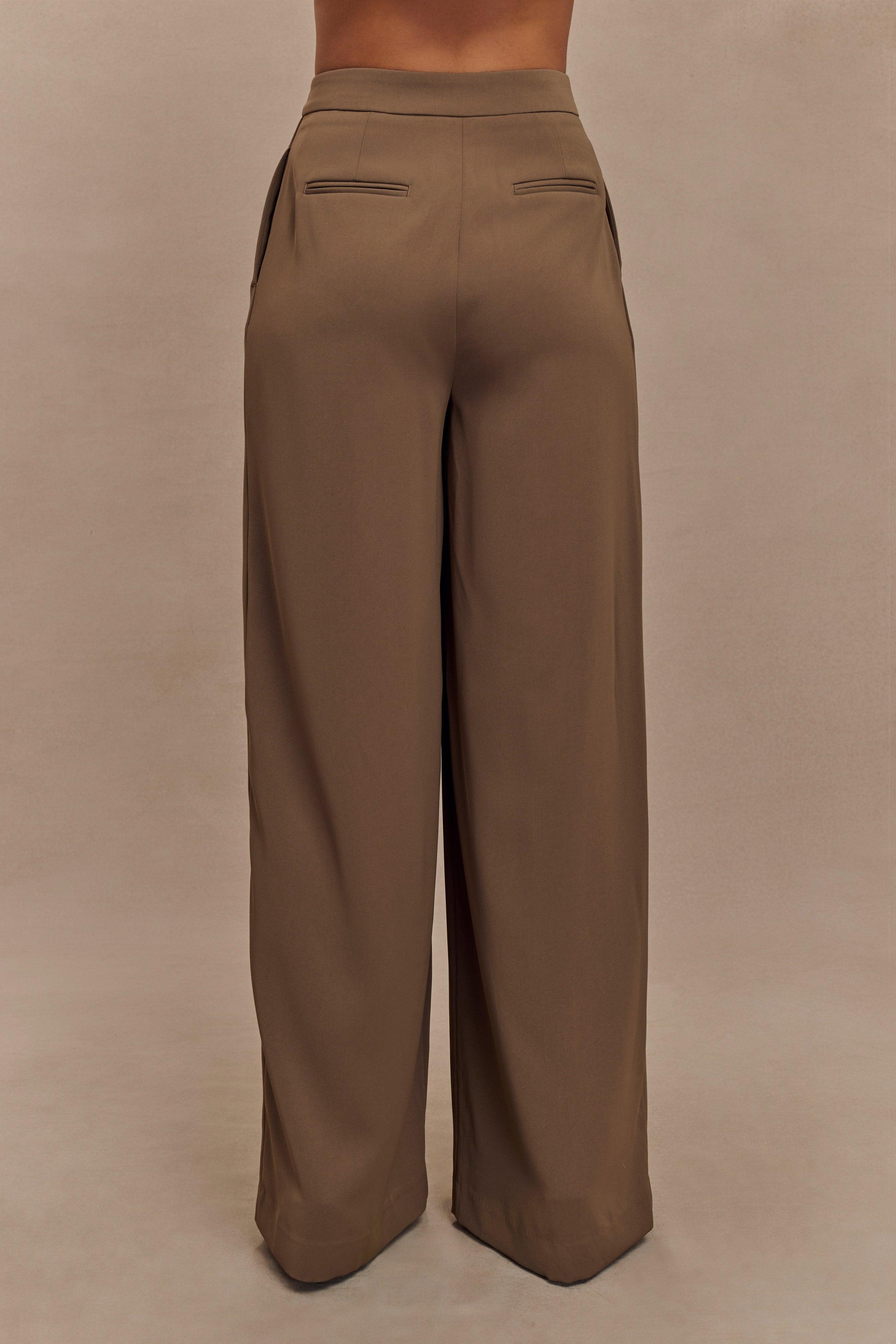 Faith Suiting Wide Leg Pant - Cacao Brown Product Image