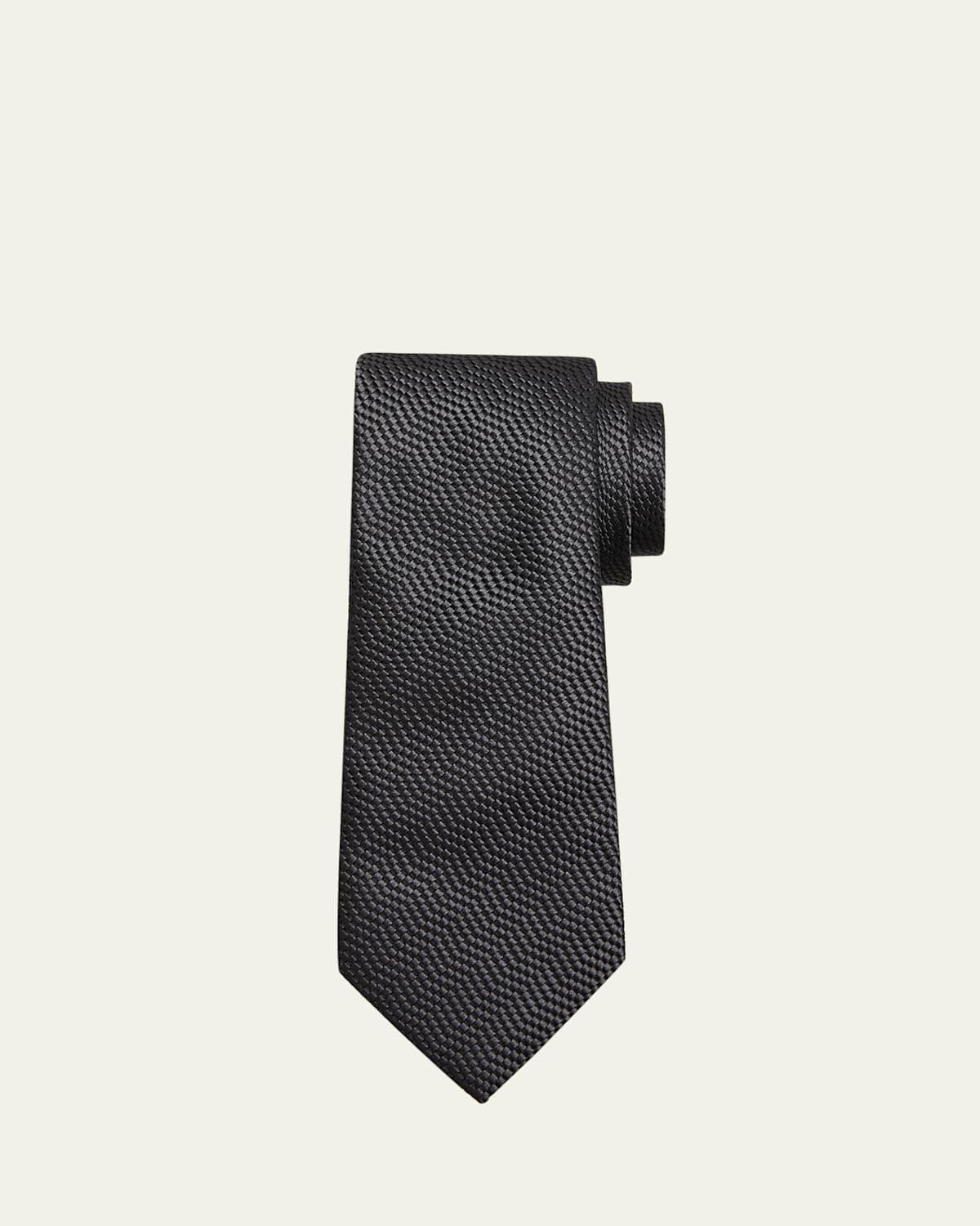 Mens Mulberry Silk Tonal Jacquard Tie Product Image