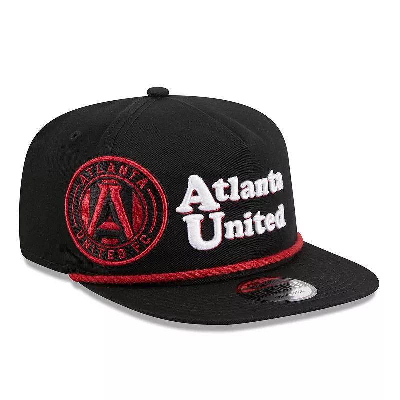 Mens New Era Black Atlanta United FC Heritage The Golfer Snapback Hat Product Image