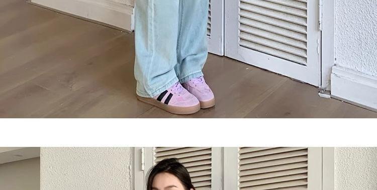 Maternity High Waist Washed Straight Leg Jeans Product Image