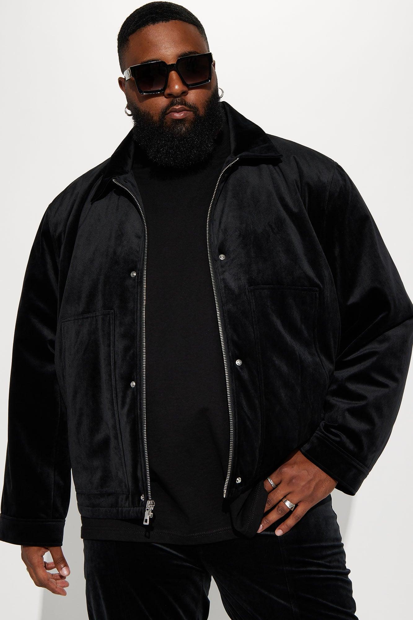 Doin It Right Velvet Work Jacket - Black Product Image