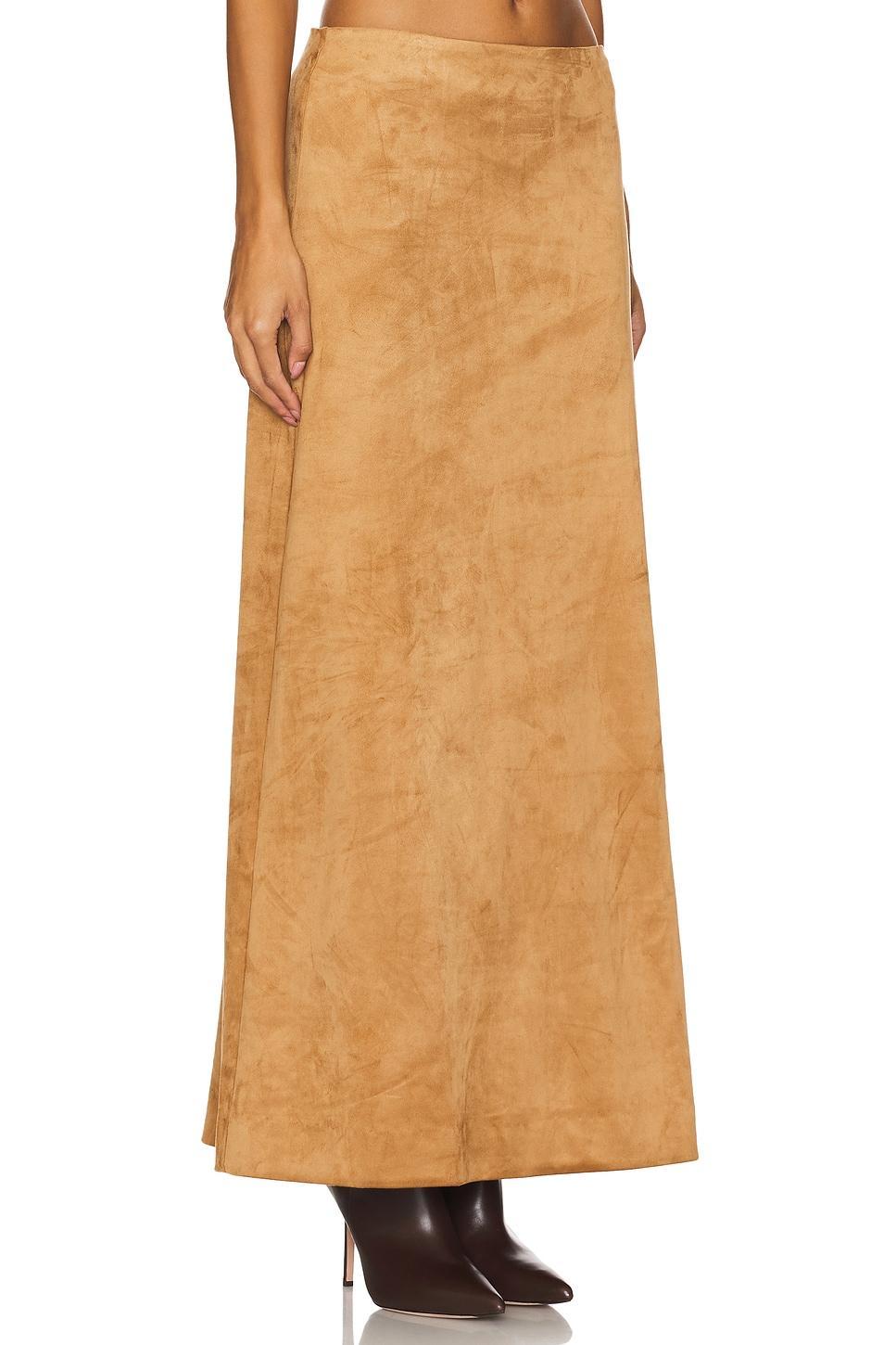 Brandy Faux Suede Maxi Skirt Tularosa Product Image