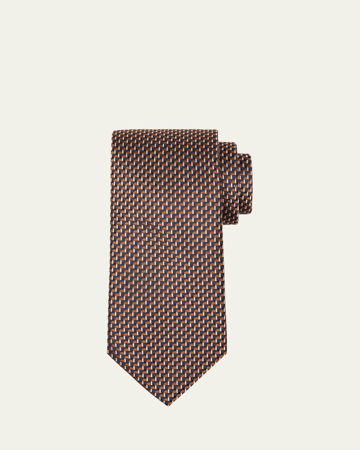 Mens Circle Medallion Silk Tie Product Image