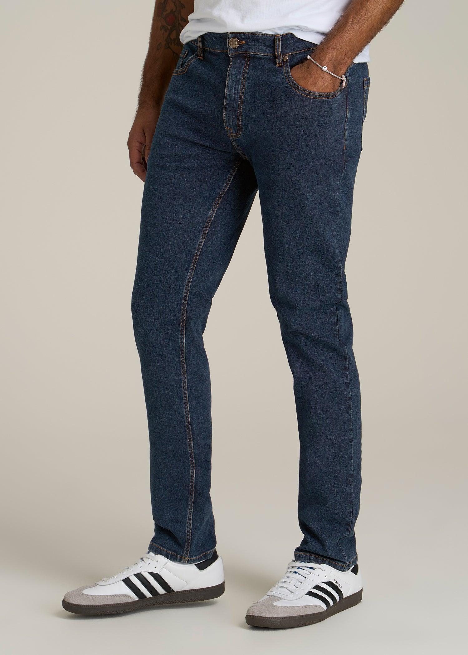 A.T. Basics Men's Dylan Slim Fit Jeans for Tall Men in Charged Blue Male Product Image