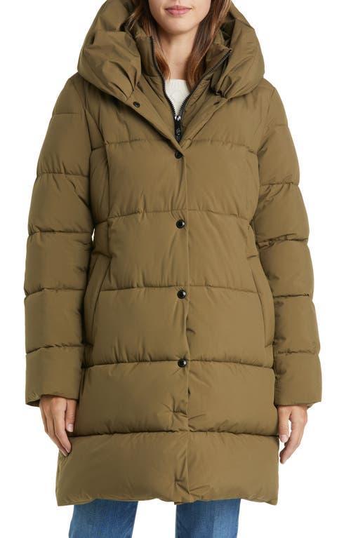 Womens Hooded Bib Puffer Coat Product Image