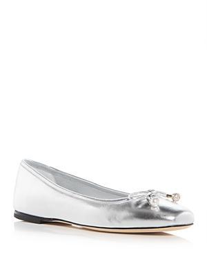 Elme Leather Bow Ballerina Flats Product Image