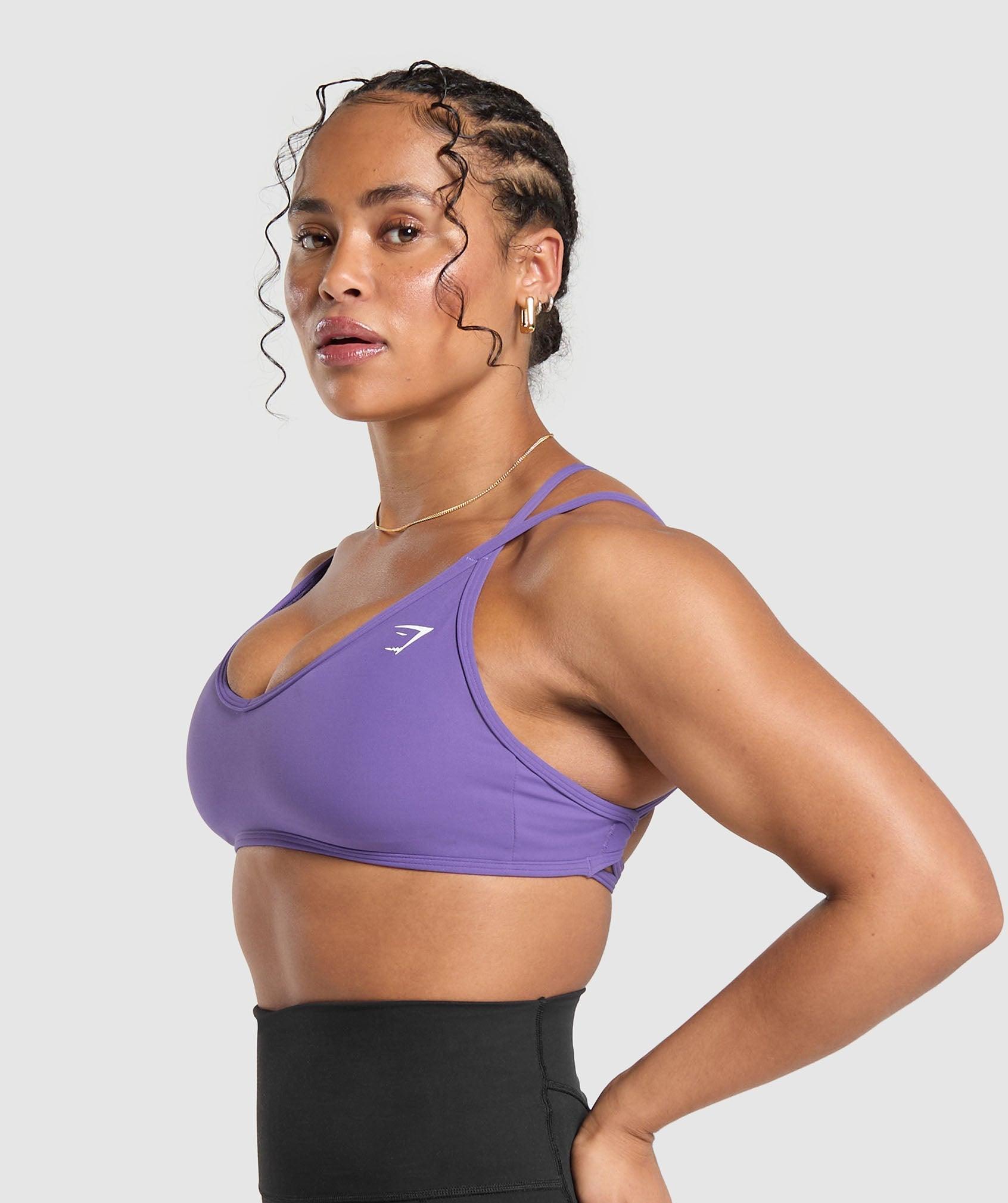 Gymshark Back Gains Sports Bra - Stellar Purple Female Product Image