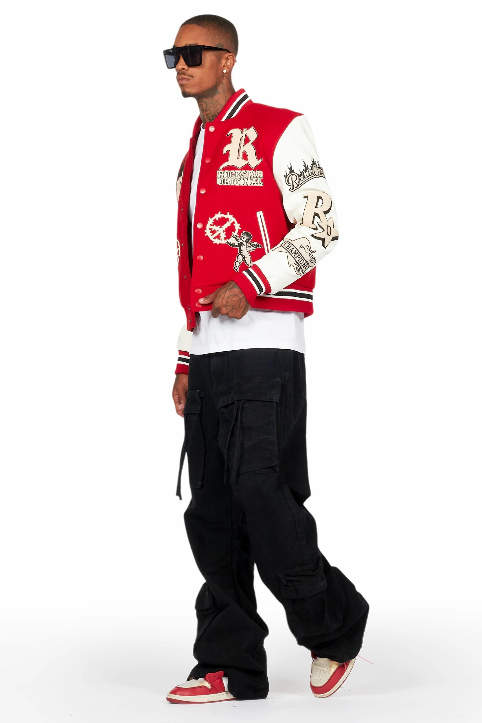 Rune Red Varsity Jacket Male Product Image