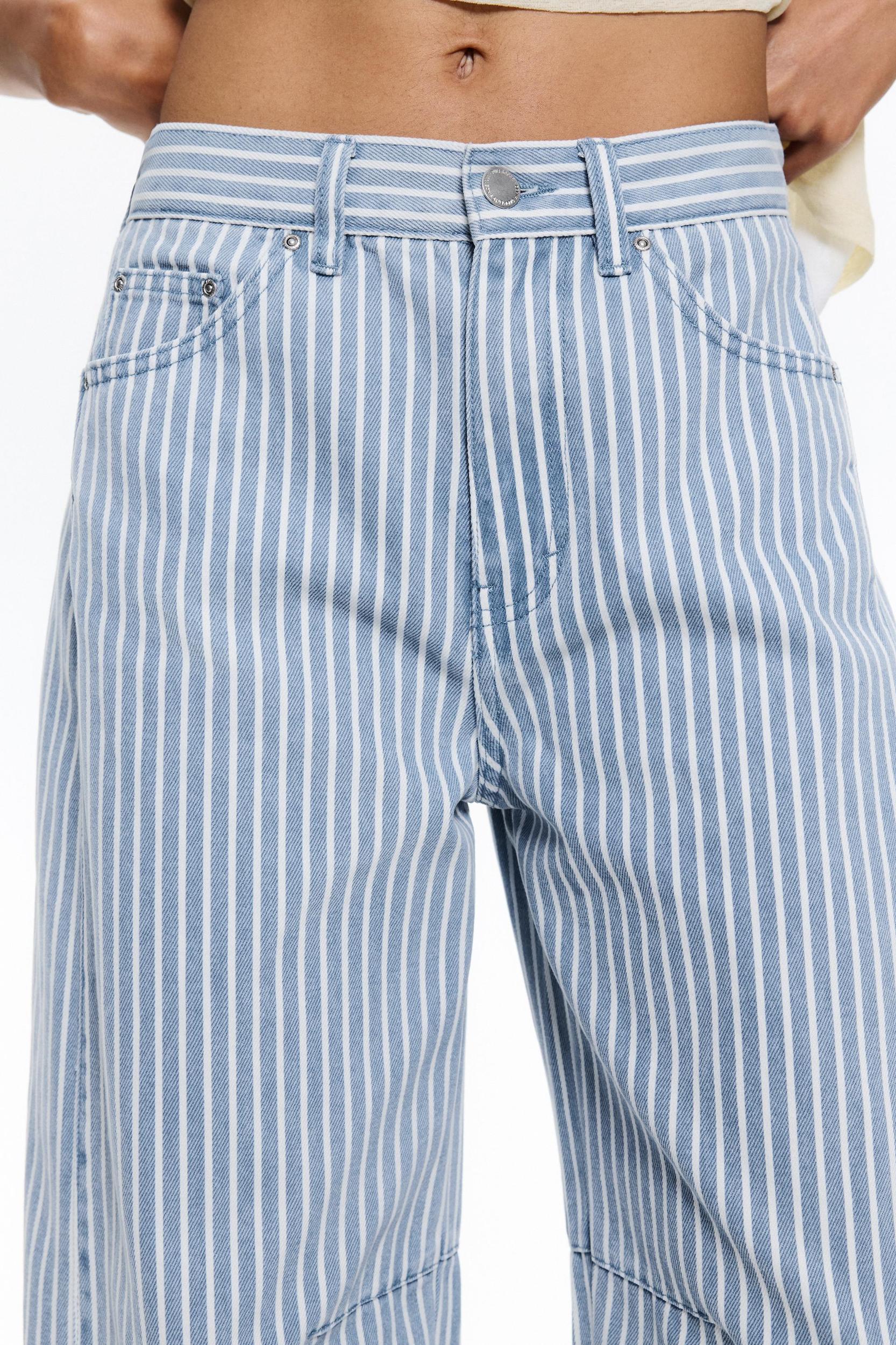 Striped balloon jeans Product Image