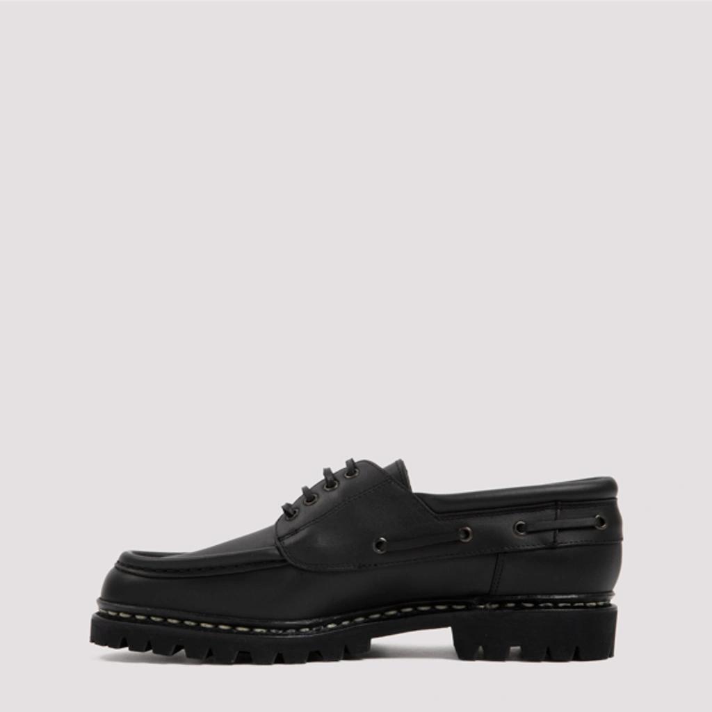 PARABOOT Leather Chimey Shoes In Color: Noir Ink Product Image