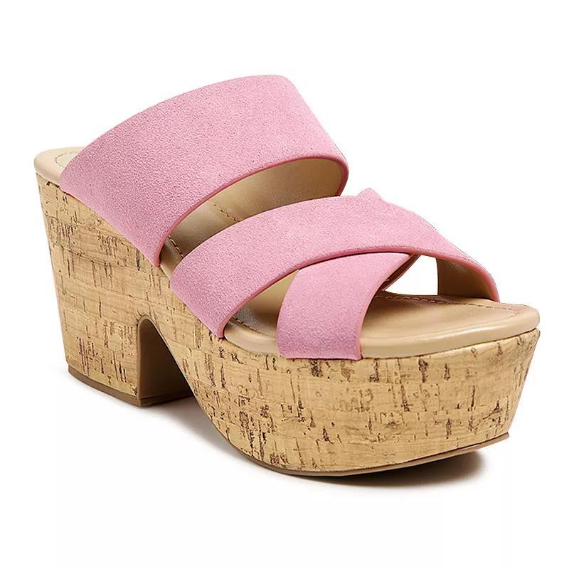 Rag & Co Gerd Womens Suede Platform Sandals Product Image