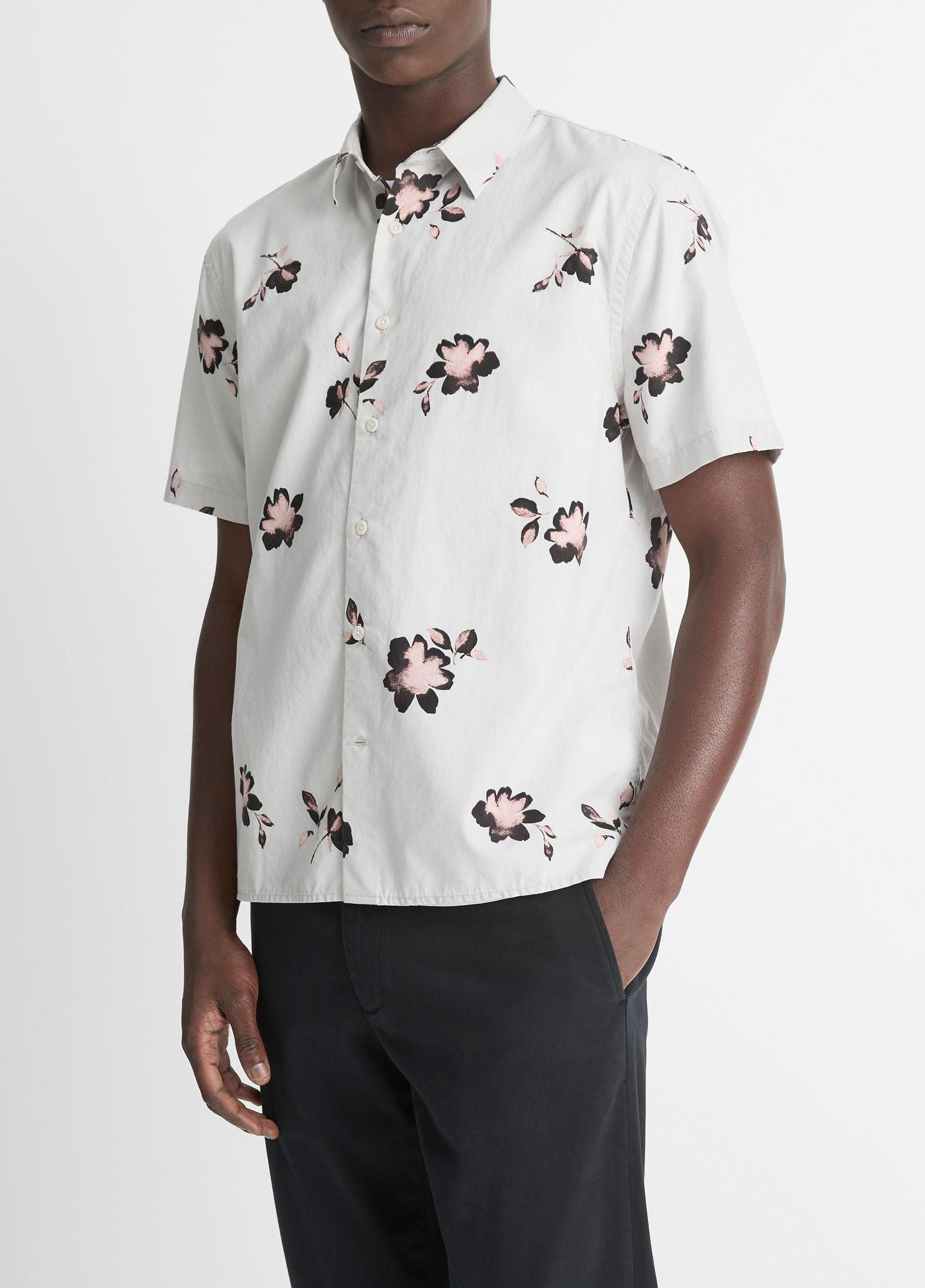 Cascading Floral Short-Sleeve Shirt Product Image
