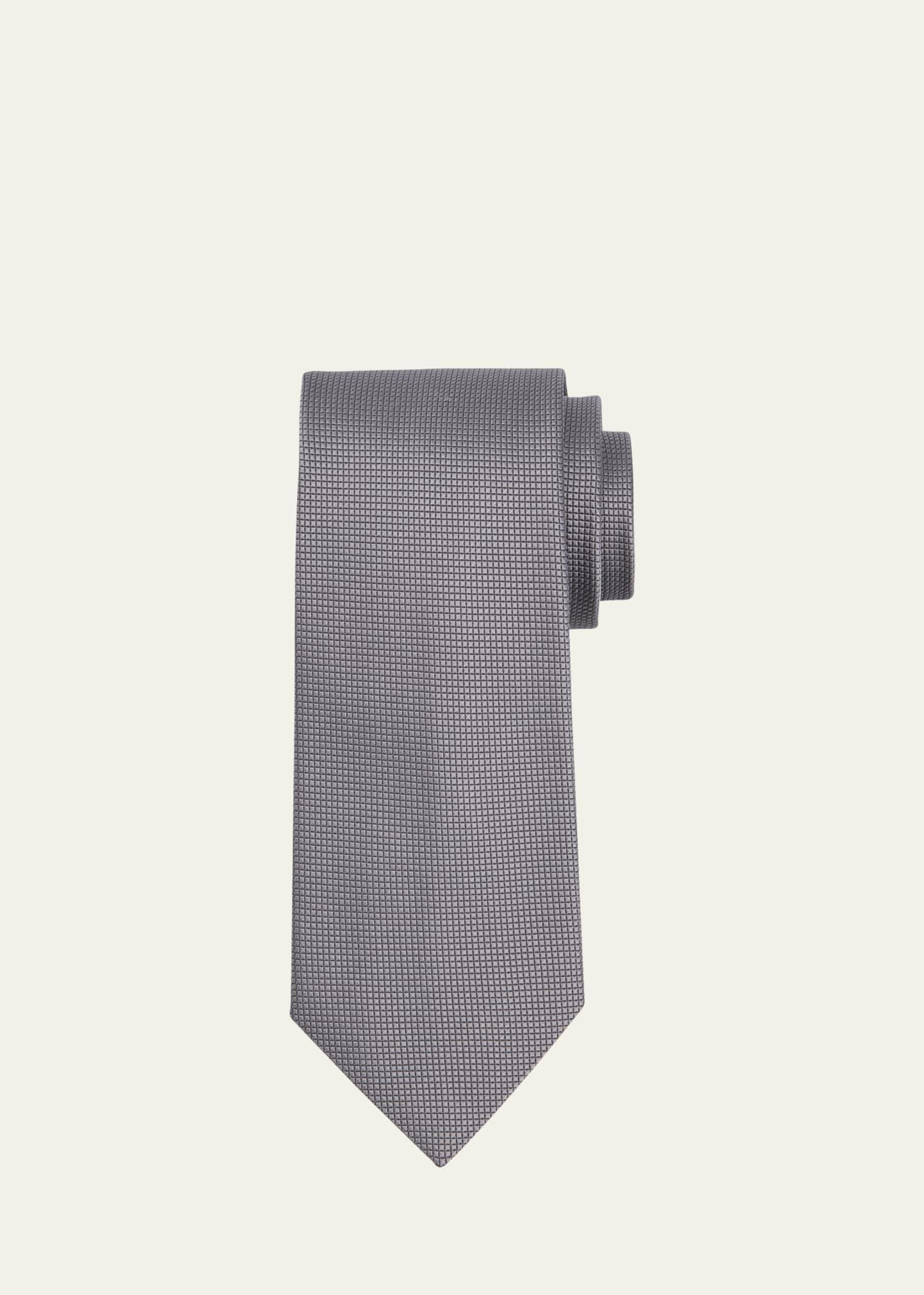 Mens Micro-Textured Silk Tie Product Image