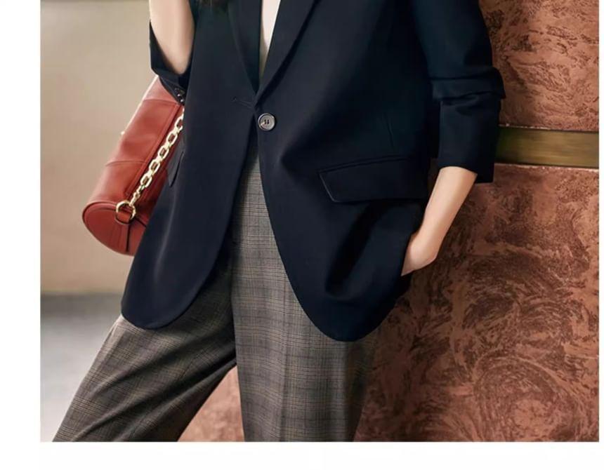 One Buttoned Plain Blazer Product Image