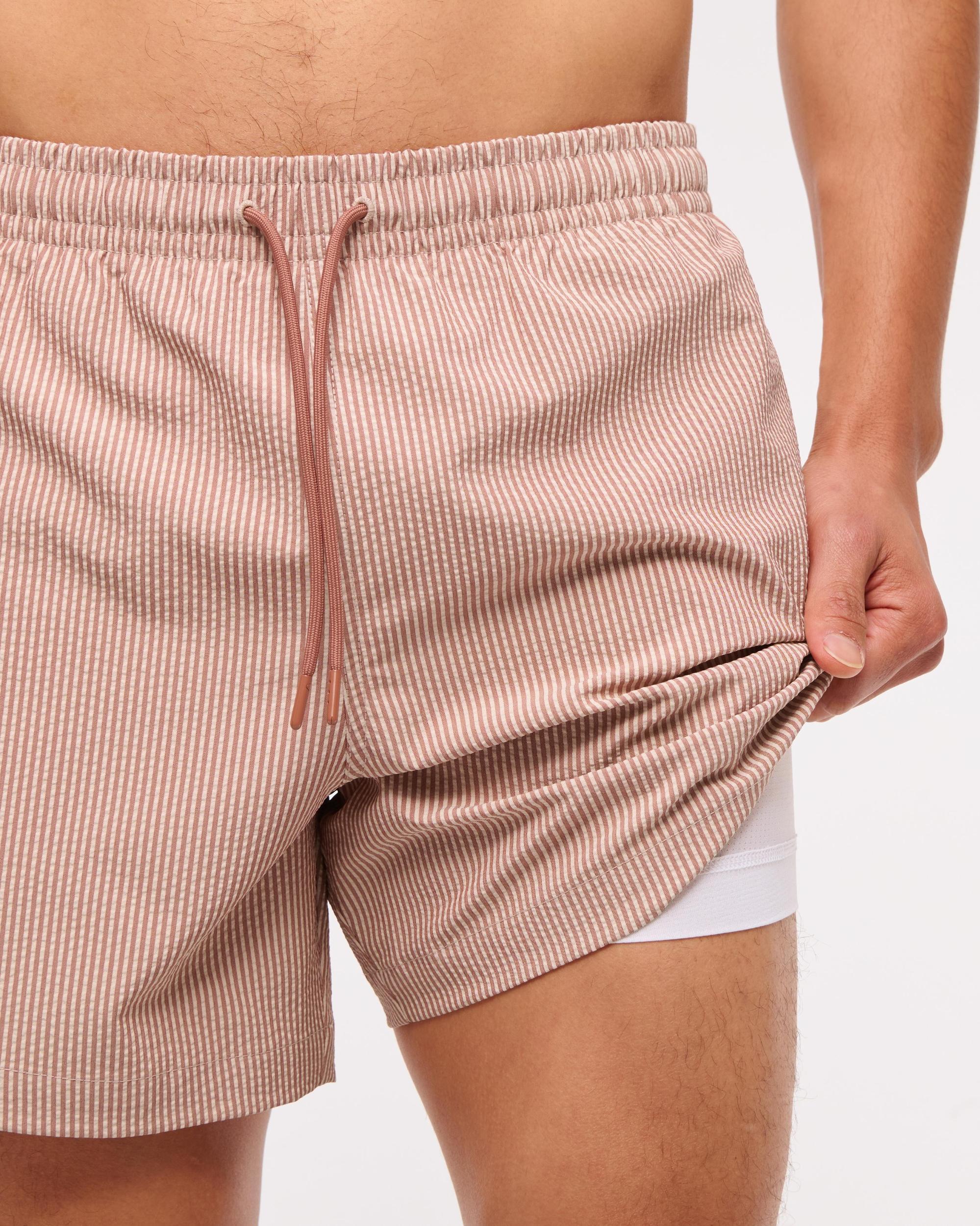 Pull-On Micro-Seersucker Swim Trunk Product Image