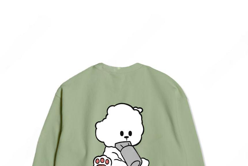 Puppy Print Loose-Fit Sweatshirt Product Image