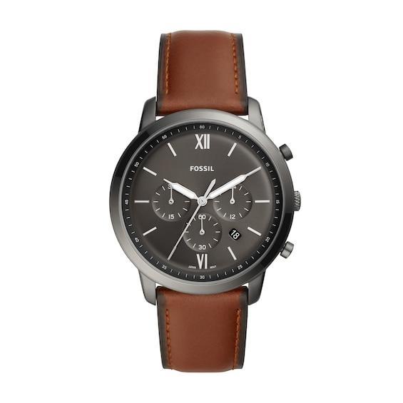 Fossil Neutra Chronograph Blue Dial Brown Leather Watch Product Image