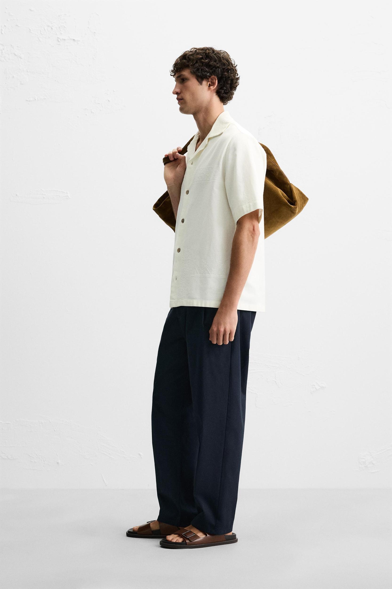 RELAXED FIT EMBROIDERED SHIRT Product Image