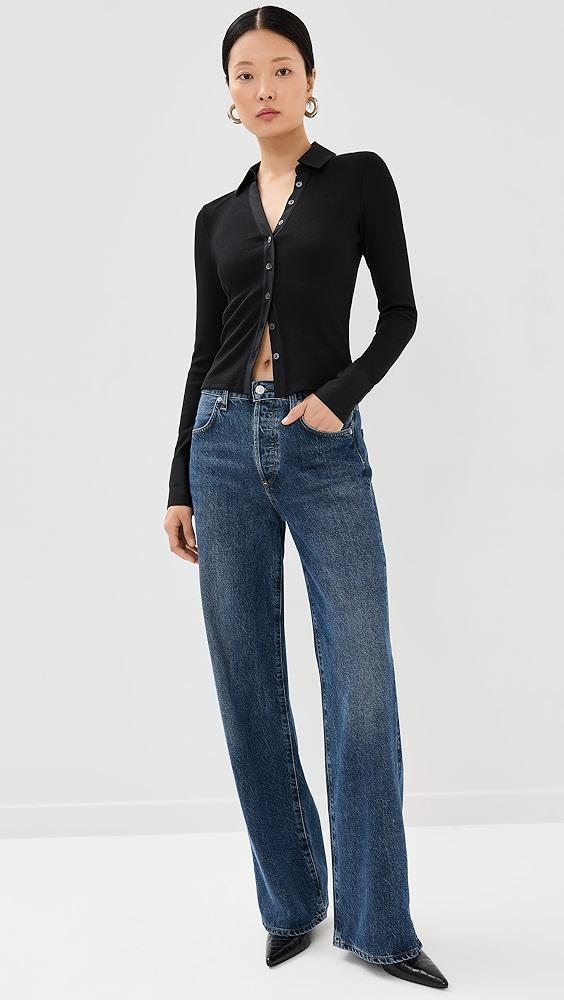 Veronica Beard Jean Scottie Mixed Media Top | Shopbop Product Image