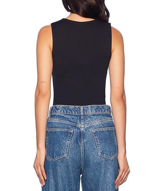 Susana Monaco Crew Neck Sleeveless Fitted Tank Top Product Image