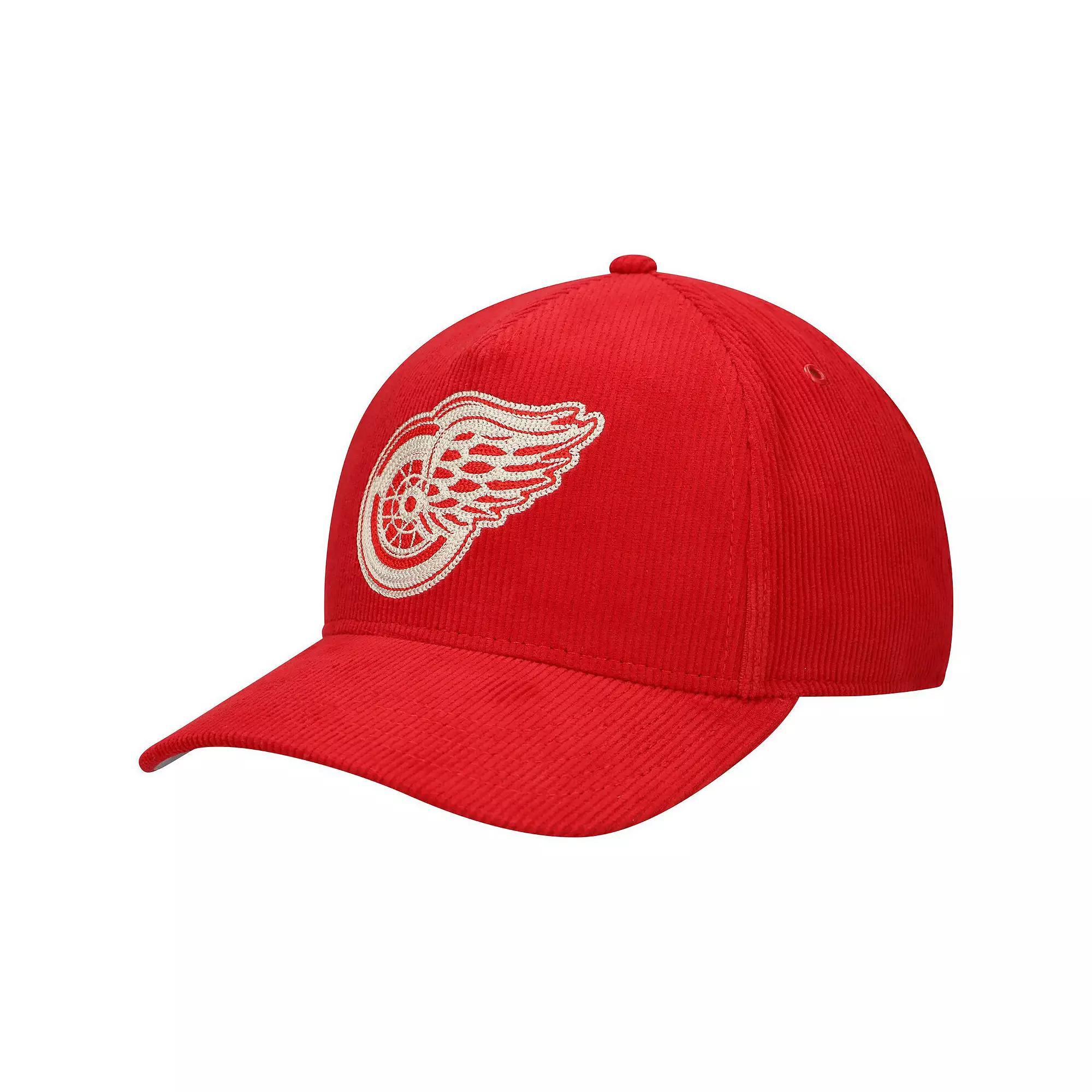 Men's American Needle Red Detroit Red Wings Corduroy Chain Stitch Adjustable Hat Product Image