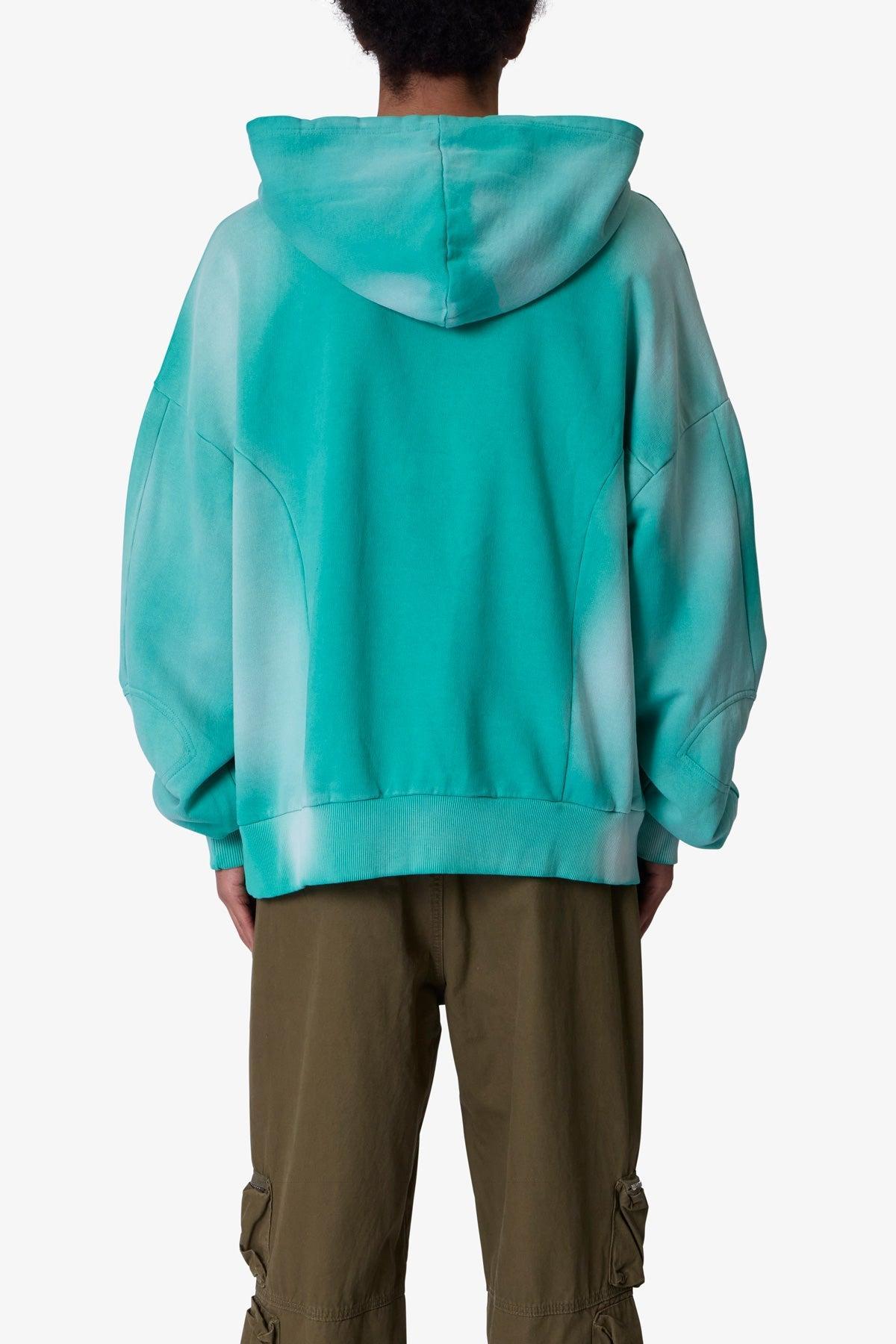 Double Pouch Sprayed Hoodie - Green Product Image