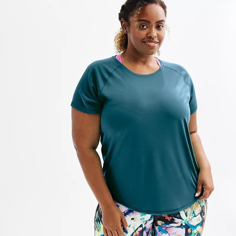 Plus Size Tek Gear® Dry Tek Short Sleeve Tee, Women's, Size: 4XL, Peyton Purple Product Image