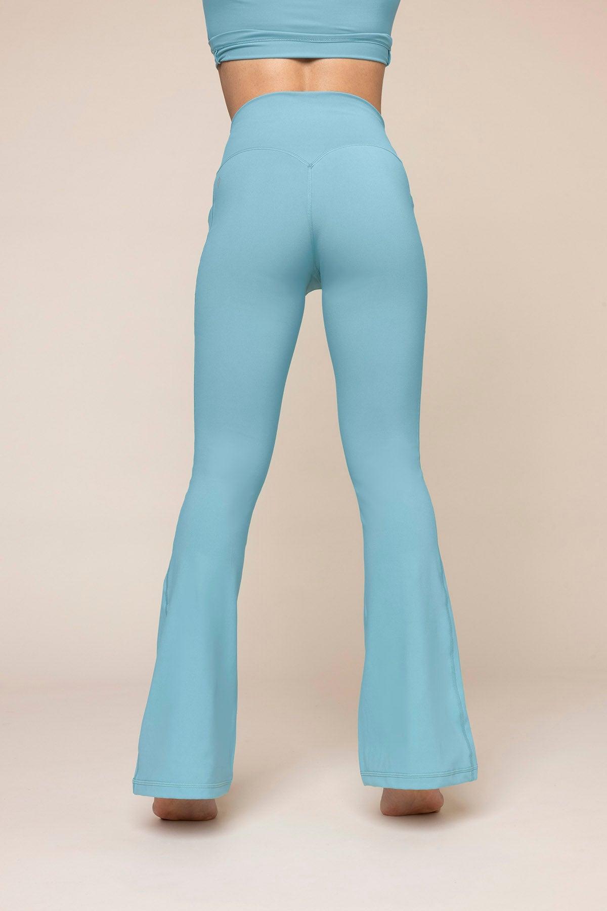 Crisscross Hourglass® Flared Leggings with Pockets - Oasis Product Image