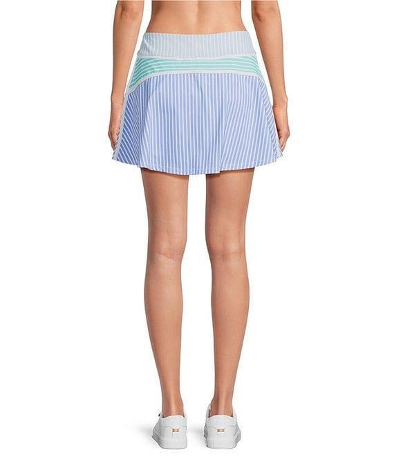 Addison Bay Seamed Stripe Print Flounce Coordinating Skort Product Image