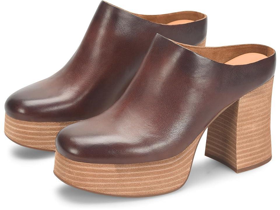 Kork-Ease Veronica Leather Platform Block Heel Clogs Product Image