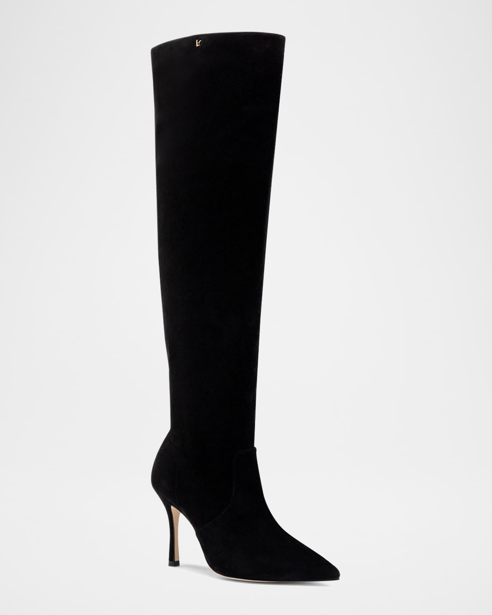 Kate Suede Stiletto Knee Boots Product Image