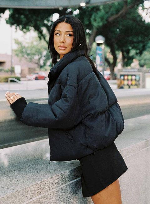 Abe Puffer Jacket Black Product Image