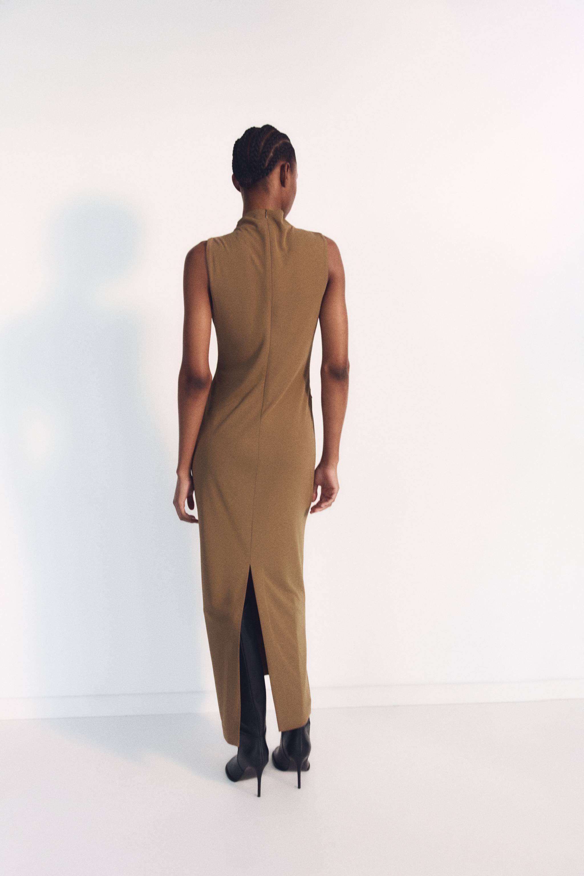 DRAPED MIDI DRESS Product Image