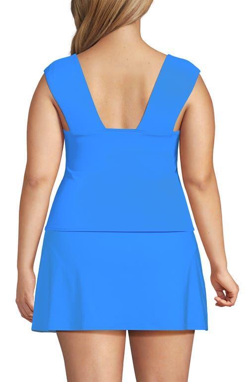 Lands' End Womens Square Neck Underwire Square Back Tankini Swimsuit Top in Freshwater Blue at Nordstrom, Size 22W Product Image