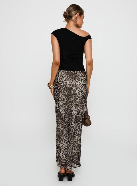 Manda Maxi Skirt Leopard Product Image