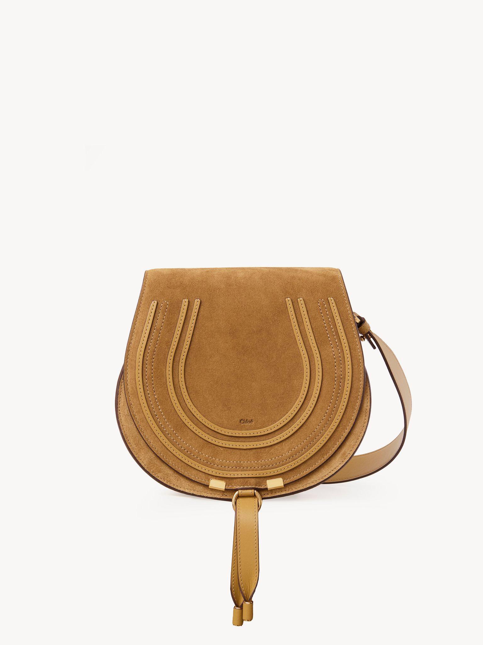 Marcie saddle bag in suede leather Product Image