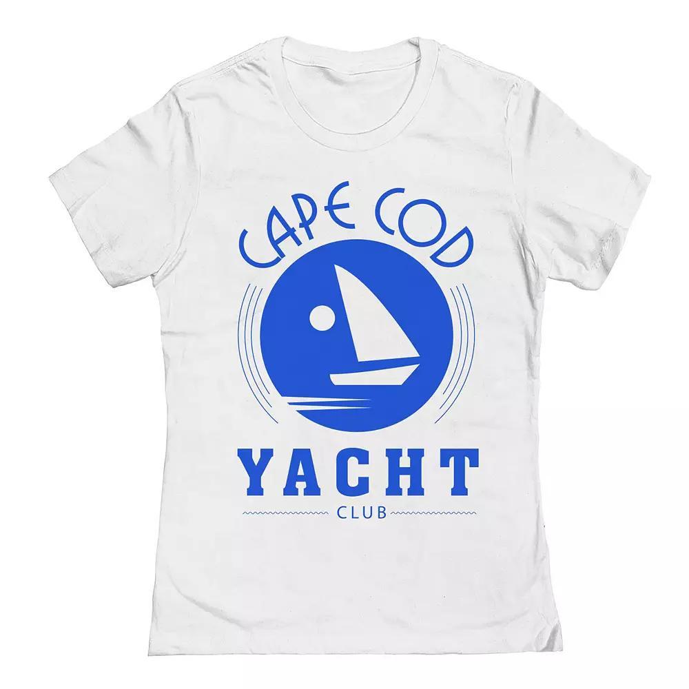 Junior's Cape Cod Yacht Womens Graphic Tee, Girl's, Size: XL, White Product Image